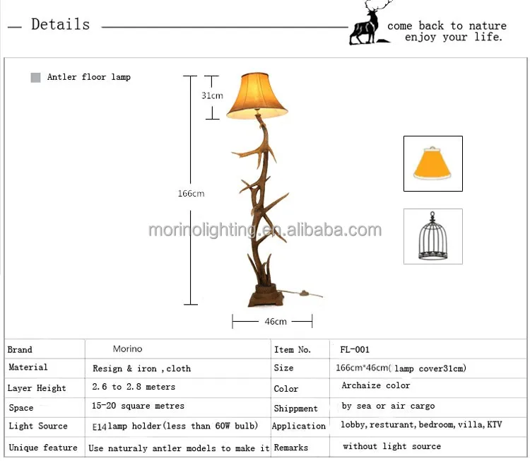 Европа сельский крытый стоя гостиной металлическую клетку торшер