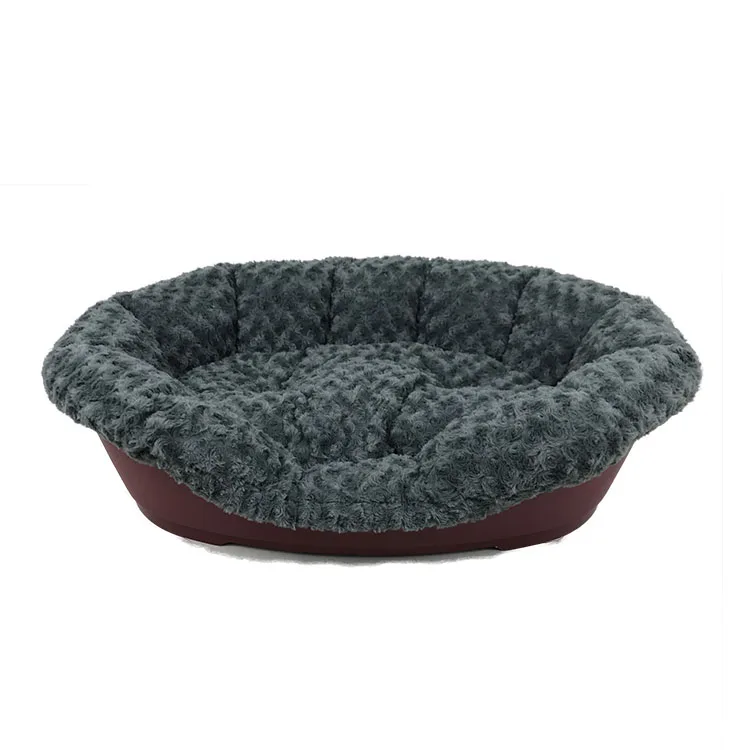 Yangyang Pet Factory Pet Bed Cuddly Black Rose Fur Cover For Plastic Dog Bed Buy Pet Bed