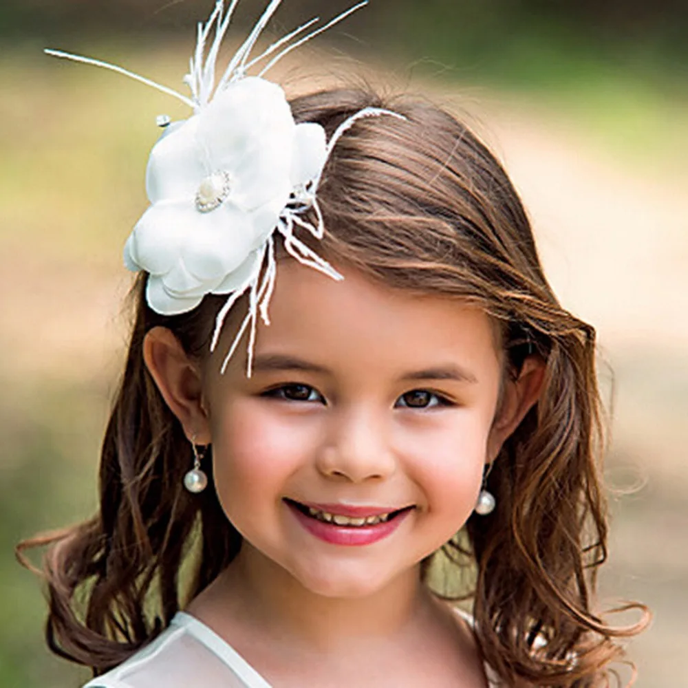 Flower Headband Pearl Hairband With Feather For Toddler Flower Girl - Buy Flower  Headband,Hairband,Cute Hairbands Headbands For Girls Product on 