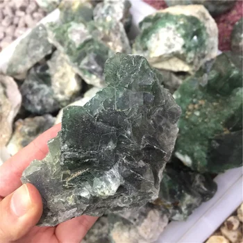 Natural Rock Green Fluorite Crystal Quartz Rough Stone Pieces Raw Crystal Quartz