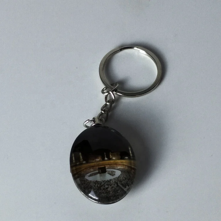 Wholesale Custom Rectangle Crystal Key Ring 3D Handmade Colorful  Sticker  Crystal Keychains for Wedding Souvenirs Gift