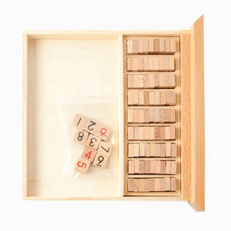 Educational Logical Thinking Toy Table Board Game Toy Wooden Jiugongge Sudoku Chess