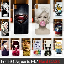 For BQ Aquaris E4.5 Case Hard Plastic Mobile Phone Cover Case DIY Color Paitn Cellphone Bag Shell Shipping Free