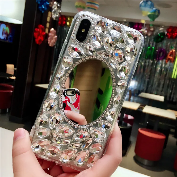 Bling Case For Girls Luxury Handmade Diamond Make Up Mirror Phone Case For Iphone 6 6plus 7 8 7plus 8 Plus X Xs 11 12 Pro Max Buy Bling Case For