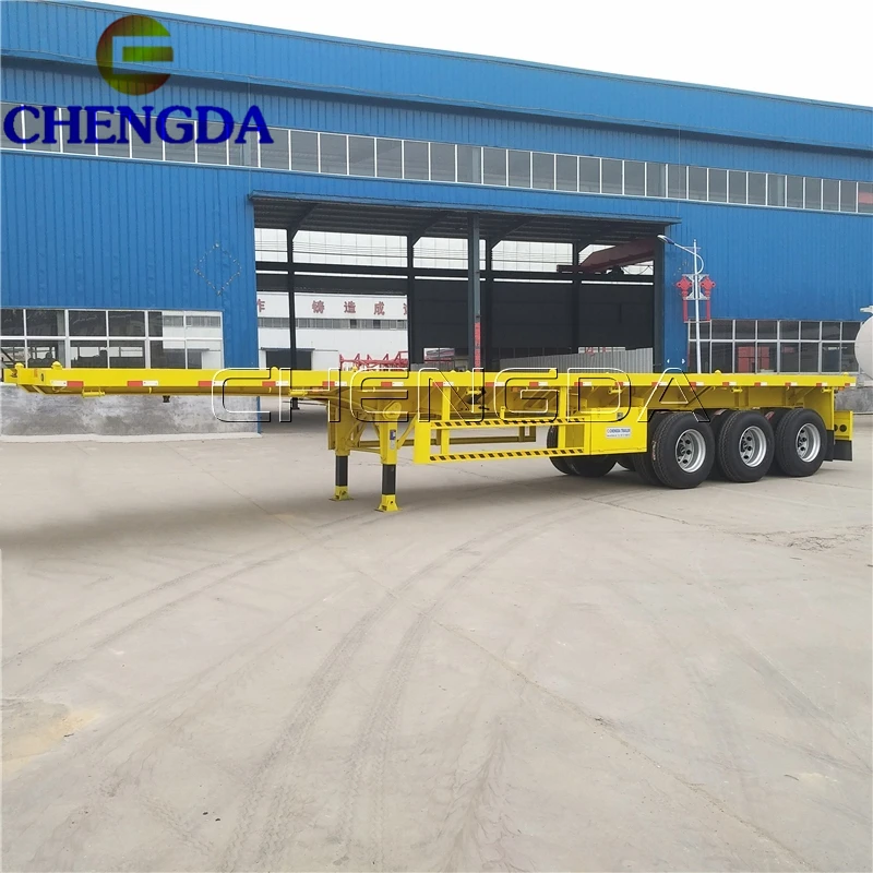 Tri-axi 30 40 Ton Low Flatbed Semi Trailer