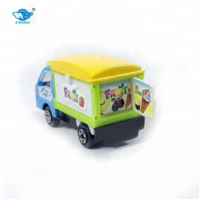 Cool Design Scale Model Car Diecast Toy Car with Open Door Food Truck
