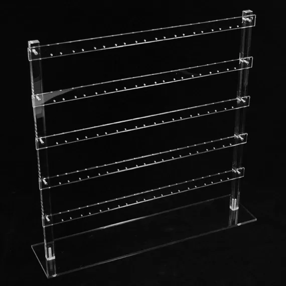 PERSPEX EARING 10 PAIR HOLDER ACRYLIC JEWELLERY DISPLAY STAND FOR SHOP WINDOW 