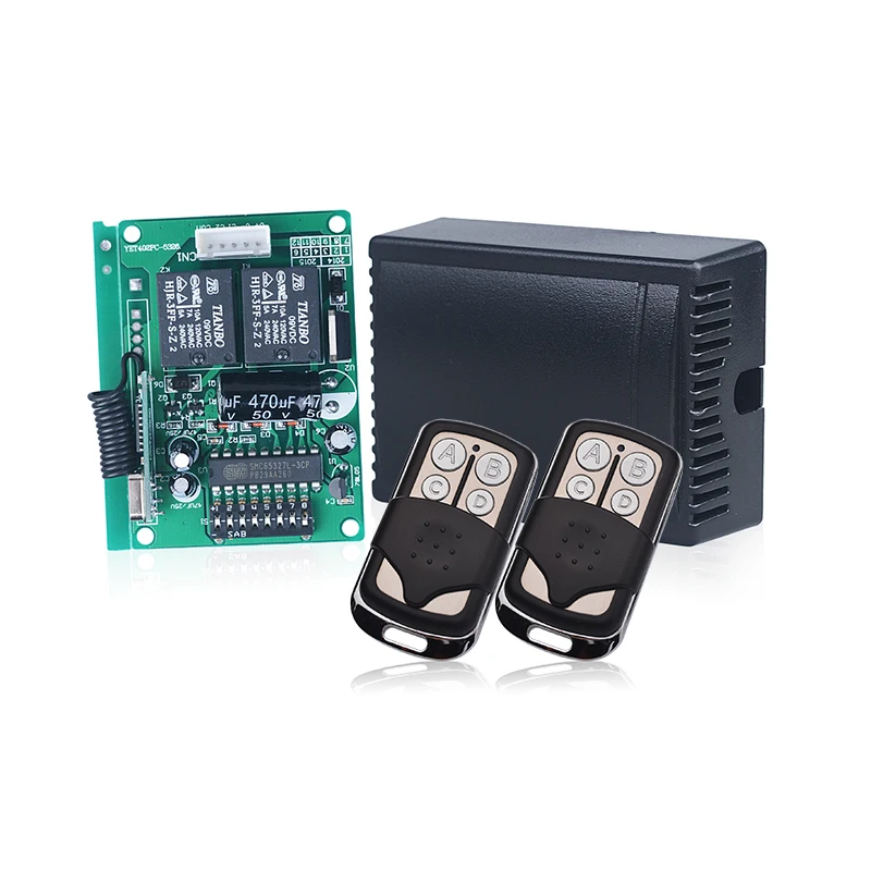 Long Range Dip Switch 433 315 330mhz Gate Garage Door Opener 2 Channel On Of Wireless Remote Controller 12v 24v Rf Receiver Buy 2 Channels Automatic Gate Control Board Fixed Code 433 315mhz 2 Channels Fixed