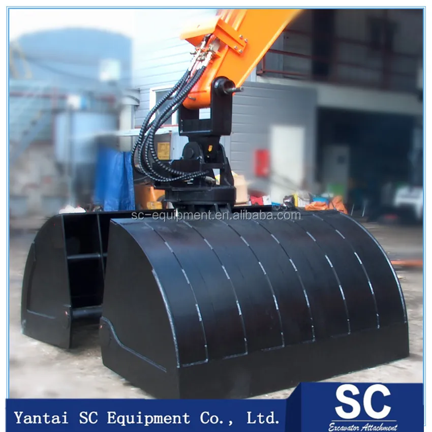 Hydraulic Clamshell Bucket 5m3 For Excavator /craned/board - Buy Hydraulic  Clamshell Bucket 5m3,Excavator Clamshell For Board,Excavator Used Bucket