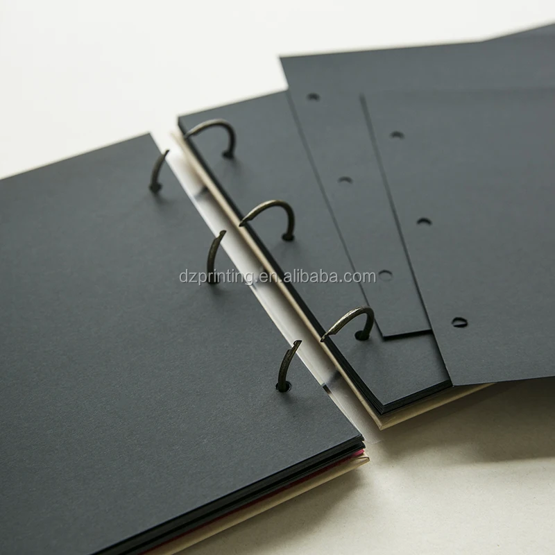 Hollow Out Heart-Shape Design 3 Ring Binder Kraft Cover A4 Scrapbook Photo Album  for Lover