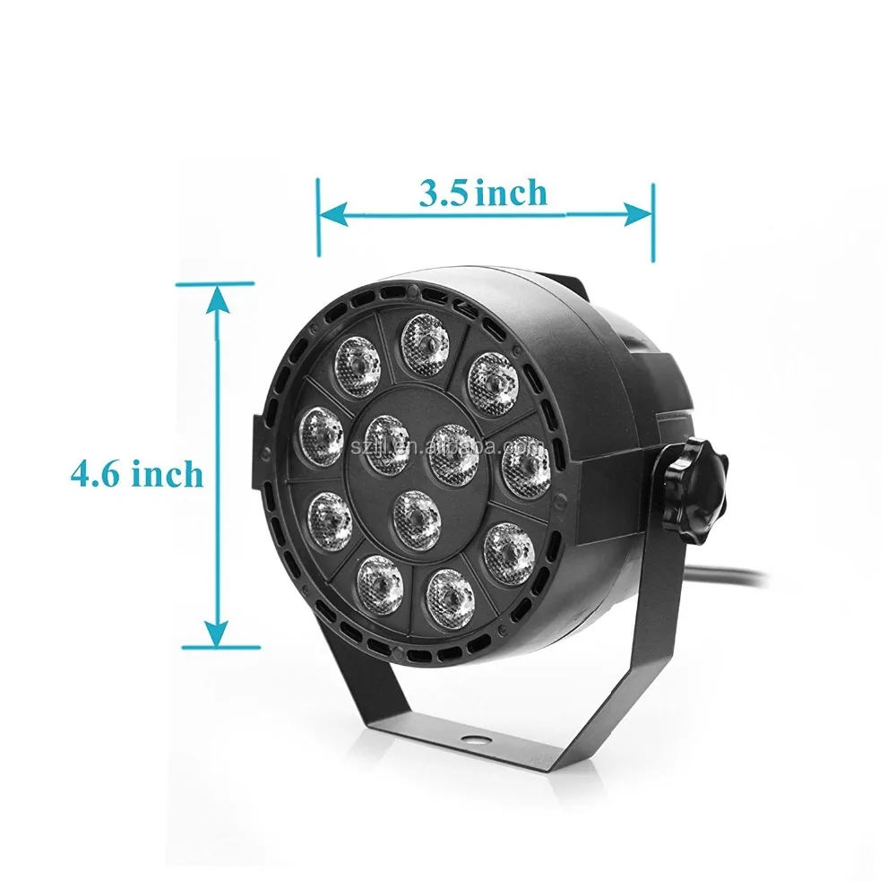 New Product Mini Flat LED Par Light 12PCS LEDs RGBW 8CH DMX512 Led Stage Light