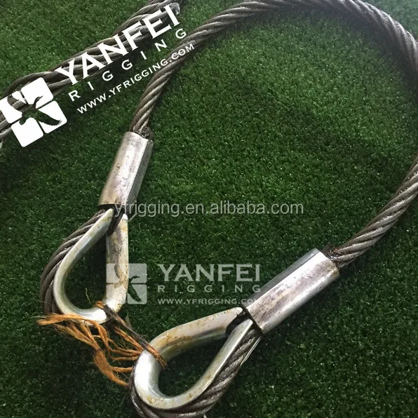 Rigging Steel Cable Wire Rope Assembly With Ferrule Steel Wire Rope ...