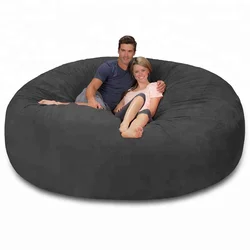 Large size short beanbag cover living room sofa soft oversized round 8ft giant bean bag chairs for adult NO 5
