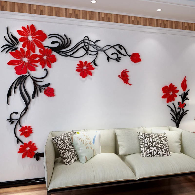Mirror Wall Stickers Home Decor Durable Simple Living Room Stickers Wallpapers 