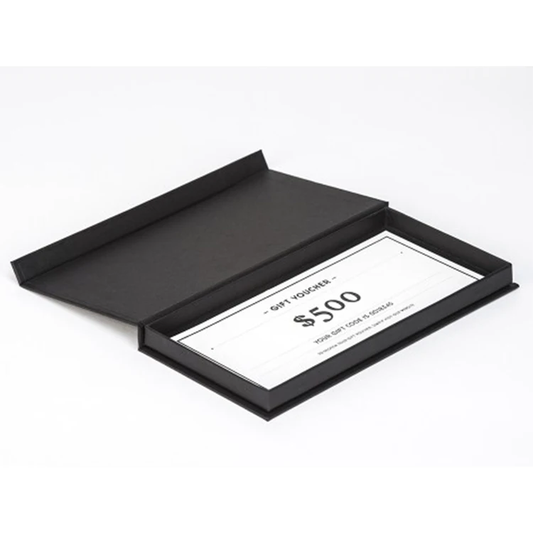 Custom Luxury Paper Cardboard Wedding Card Box Packaging Black White