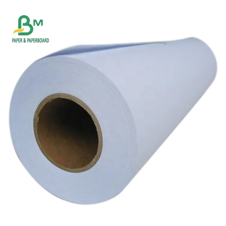 24'' 36  × 50m Plain CAD Drawing Paper Roll For Apparel Factory 80GSM
