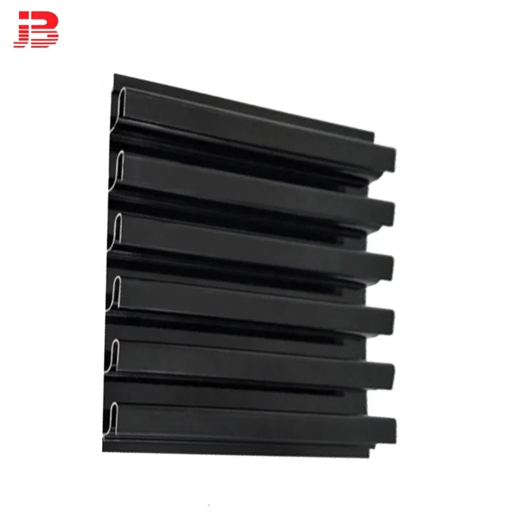 Black / white decorative single-sided slat wall shelf aluminum slatwall display panels