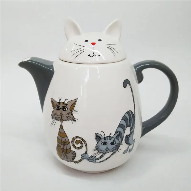 Chinese Animal Shaped Decorative Modern Cheap Ceramic Cat Chicken Teapots Stand for Wholesale