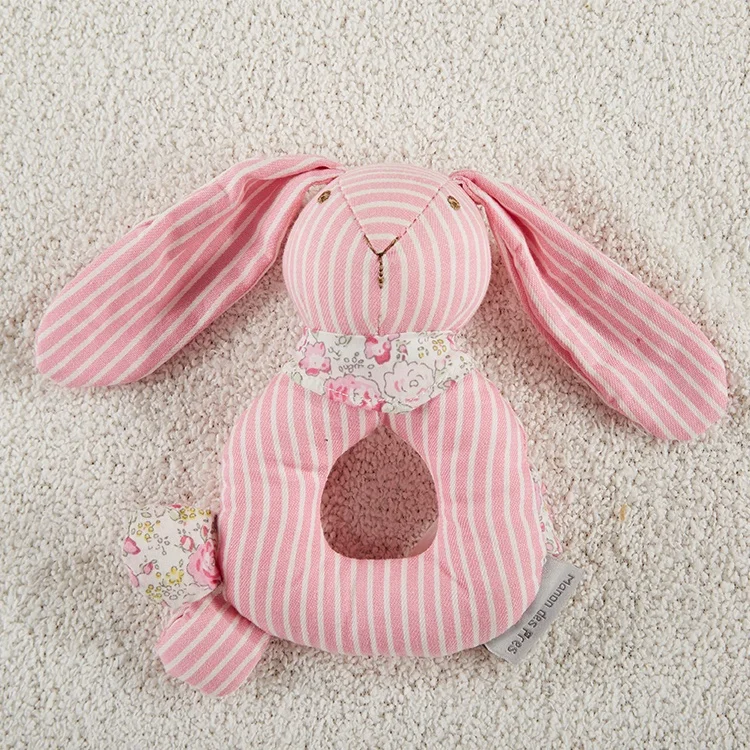 Животные, ручной Колокольчик, милый кролик, детские погремушки, детские плюшевые кольца, игрушки для малышей