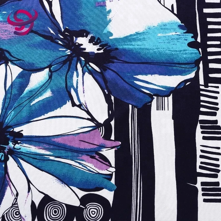 
new design spun rayon fabric digital printing knit textiles 