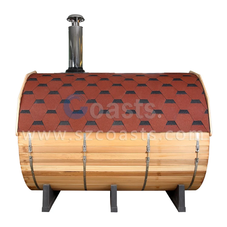 2018 Factory New Design Beat Selling Wooden Sauna Panoramic Barrel Sauna