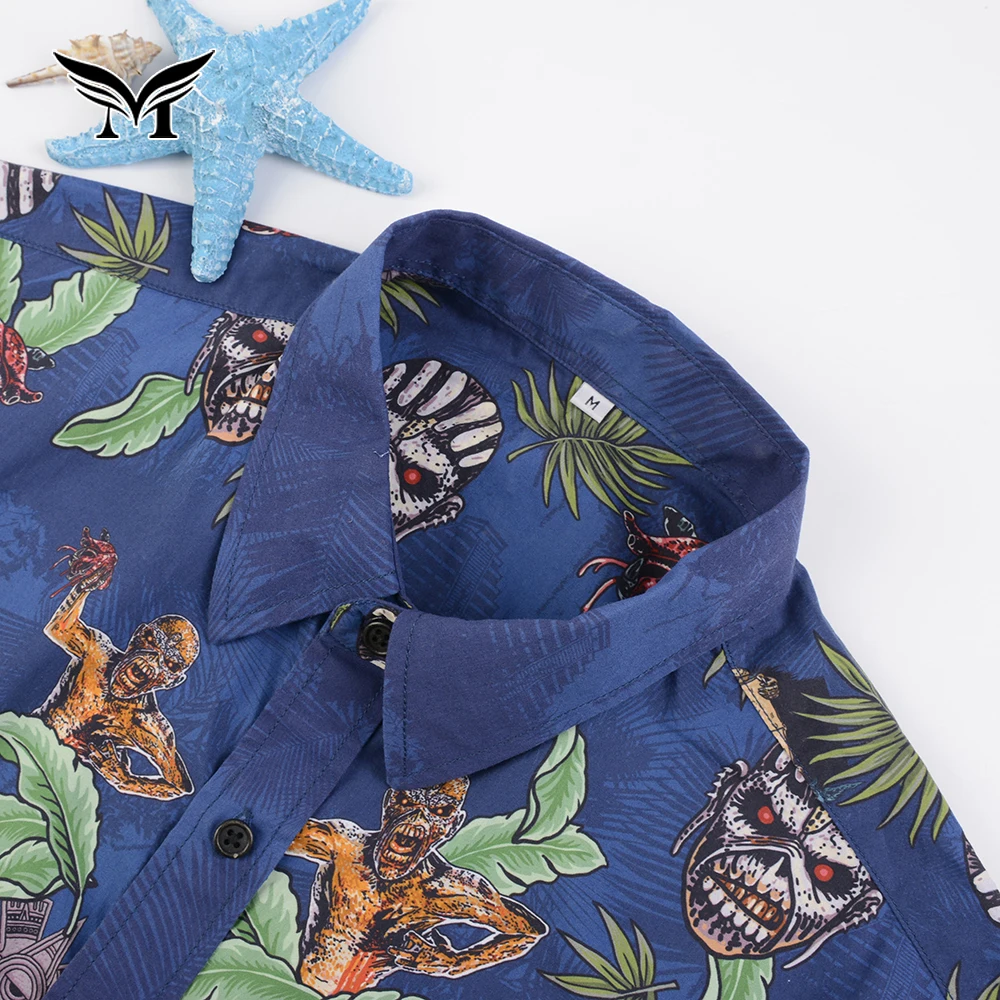 2023 Custom New Look Summer Printed New Style Men Shirt Casual Italian Design for Summer