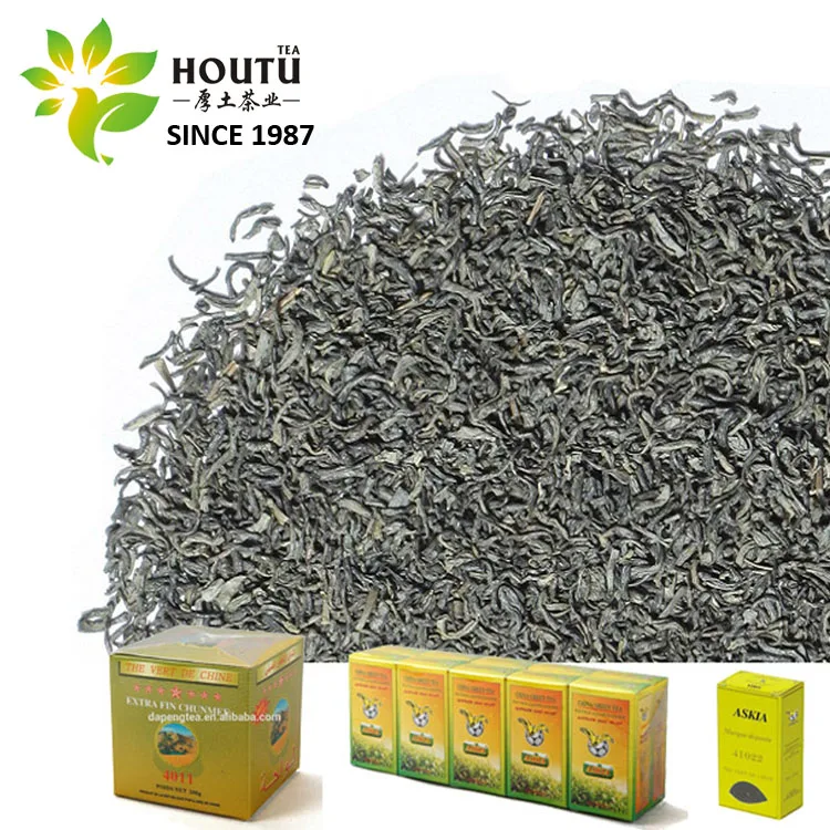 Vert De Chine Qualite Chunmee Green Tea 4011 Loose Leaf Health Tea Packaged in Bag Box Bulk for Mali Senegal Algeria Guinea