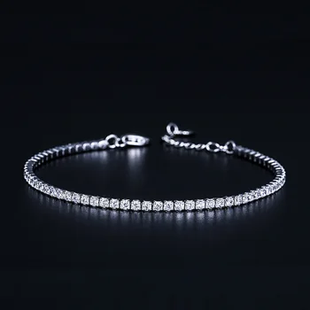 Wholesale Women Jewelry Fashion Charming 925 Sterling Silver Tennis Bracelet for girl lady women