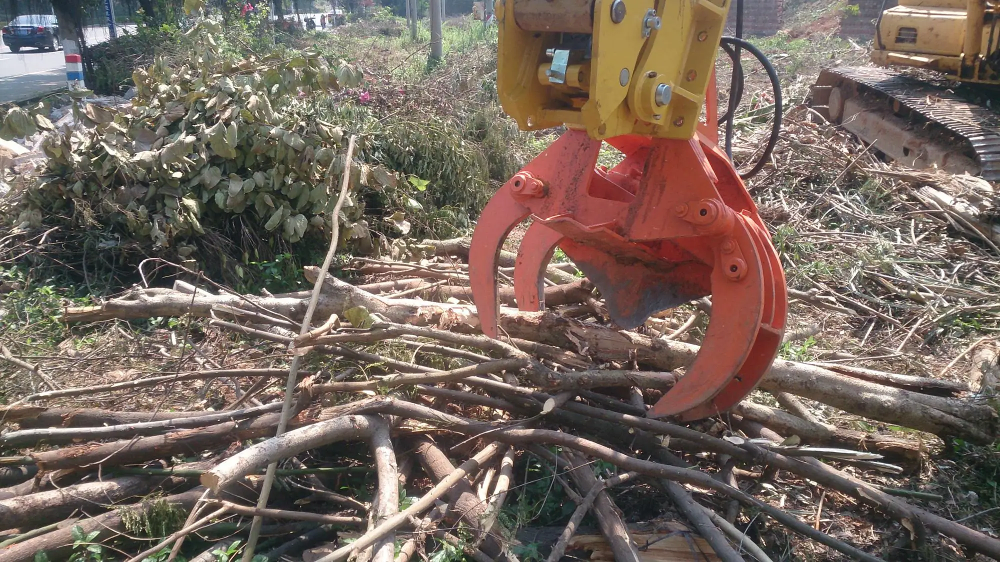 8t Stump Shear Excavator Hydraulic Wood Q345B NM400 Material