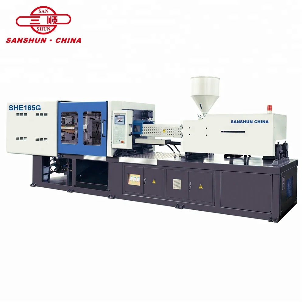 SANSHUN Servo Motor Plastic Machine Injection Molding 185 Ton Plastic Cup Injection Machine