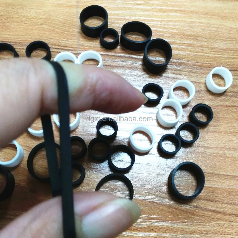 High Stretchable Small Silicone Rubber Circular Bands 