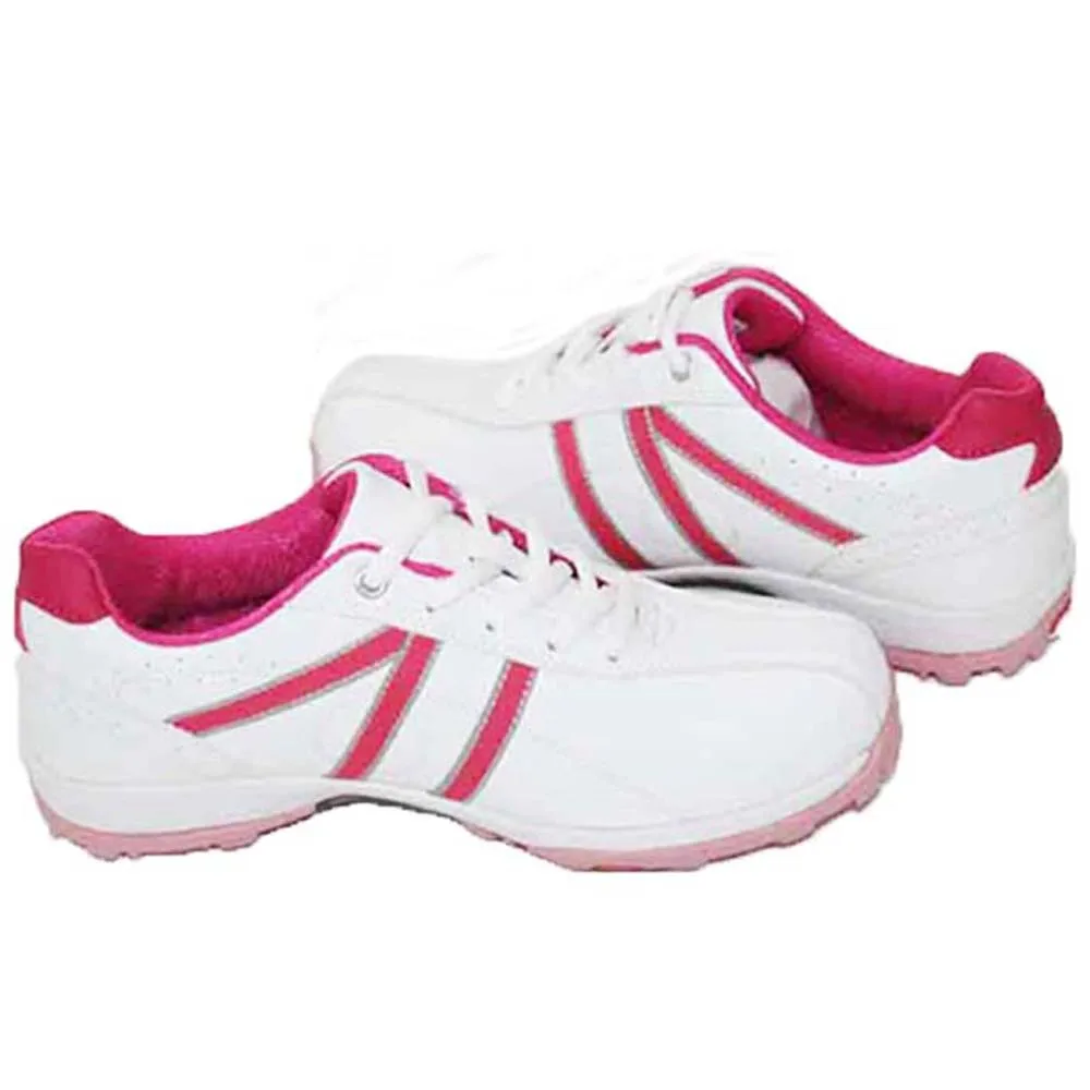 Пользовательский Новый стиль профессиональная спортивная резиновая Розовая обувь для гольфа для женщин