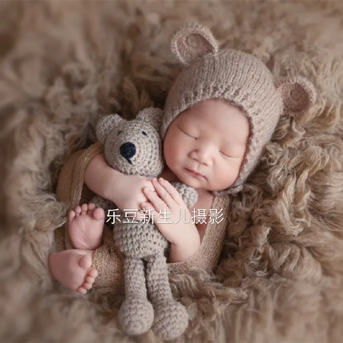 Alfombra de piel suave de fotografía recién nacido Manta Alfombra apoyos de la foto del bebé manta de telón de fondo