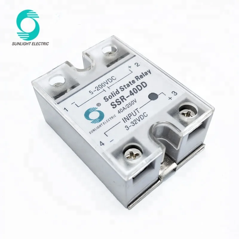 40A SSR,input 3-32VDC output 240VAC single phase solid state relay 