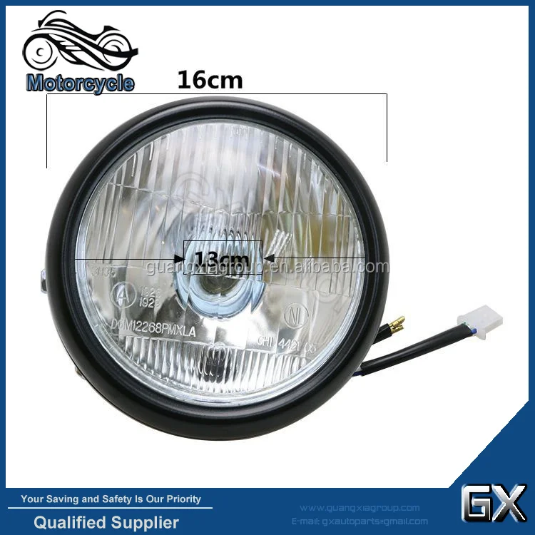 バイク バンテージクラシックラウンドメタルヘッドライト 60W 12V