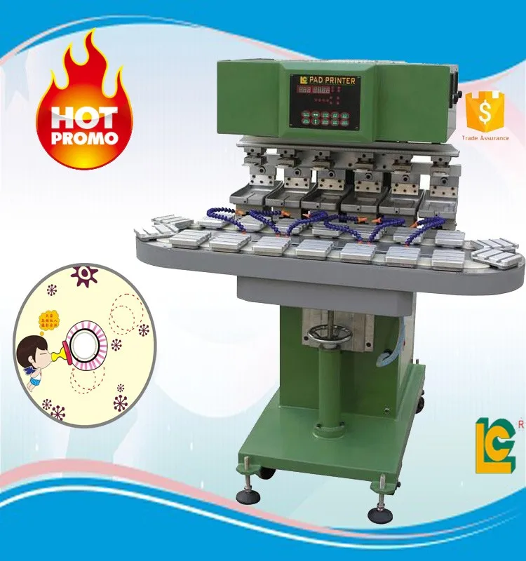 6 Color Pad Printing Machine Parts With Flame System Pad Printer On