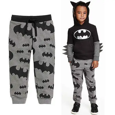 2015 New Casual Pants Sport Clothes Cool Boys Kids Cartoon Batman Trousers 2 7T