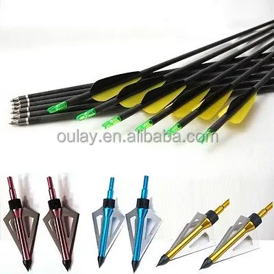 Flèches En Carbone Pur Pour Tir à L'arc - 32 Pouces, Spine 400 à 1000, ID 4.2 Mm - Pour Arc Classique Et Arc à Poulies