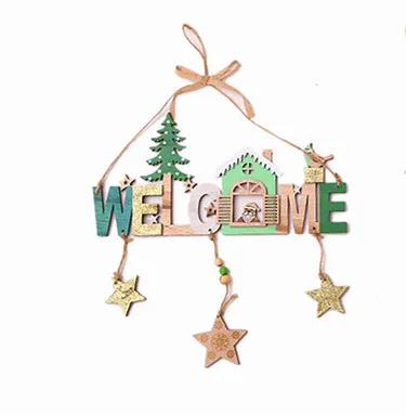 Christmas Welcome Shop Indication Listing Wooden Wind Chime String House Name HU 
