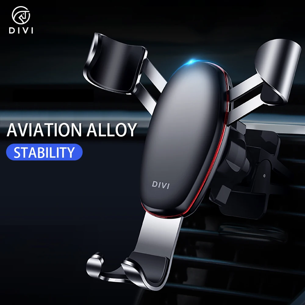 Держатель мобильного телефона DIVI для автомобиля Гравитационный Автомобильный держатель с автоматическим зажимом на вентиляционное отверстие универсальный автомобильный
