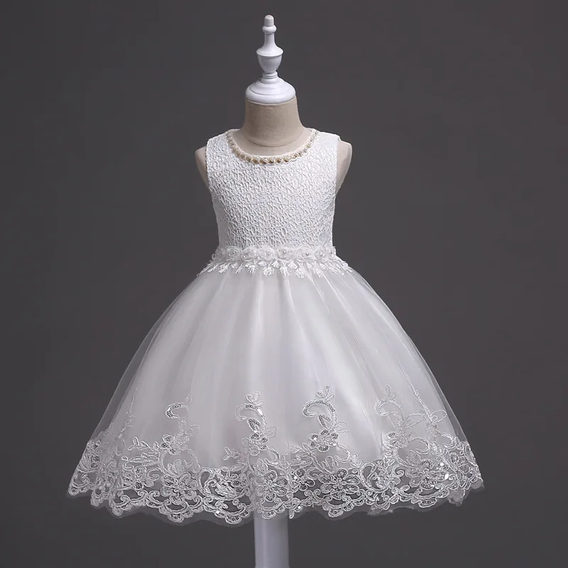 Wholesale Vestido de fiesta para pequeña, diseño de vestidos de lujo con encaje blanco Perla para noche, 2018 From m.alibaba.com