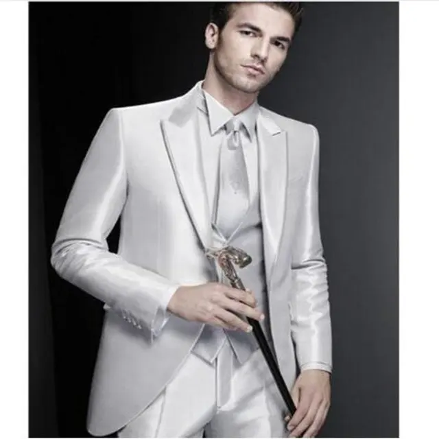 2025 Fashion Silver Men Suits Blazer With Pants Fit for Wedding Topic  Wedding Party Tuxedos Blazer 3pieces(Jacket+Pant+Vest)| Alibaba.com