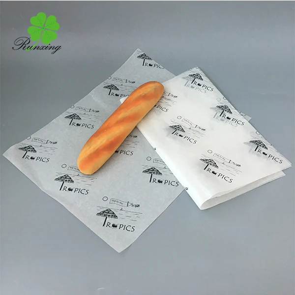 Custom Logo Food Grade Parchment Burger Printed Sandwich Wrapping