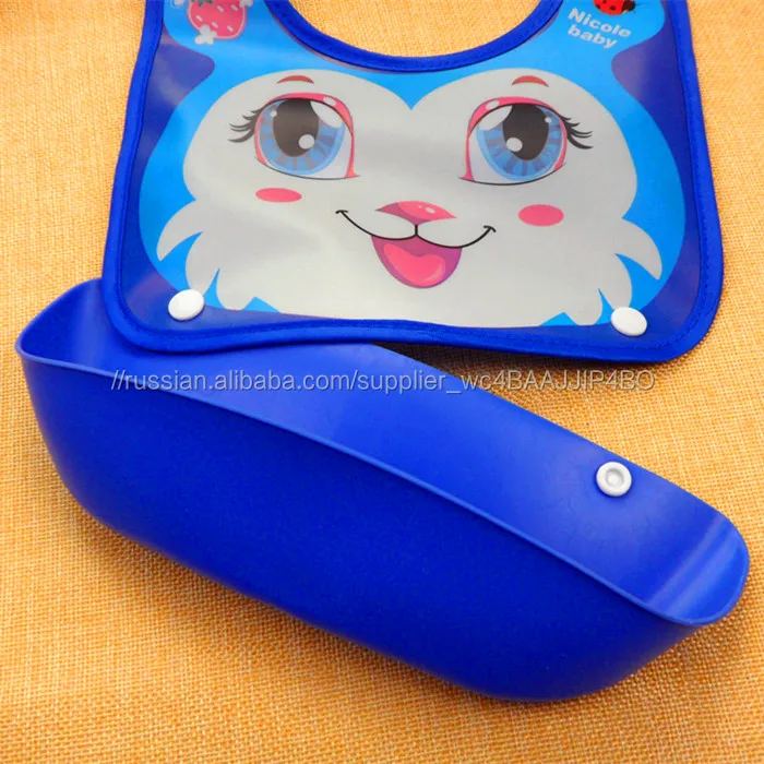 Оптовая мультфильм Силиконовые Bib младенца Бандана Set Baby слюни Биб Производитель