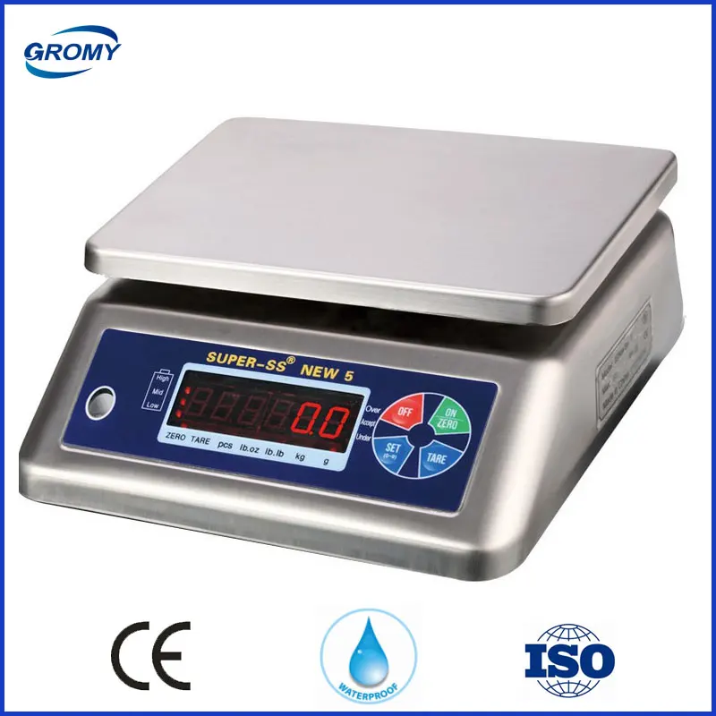 Super-6 waterproof IP68 Stainless Steel Scale 15kg - China Table Top Scale  30kg, Waterproof IP68 Scale