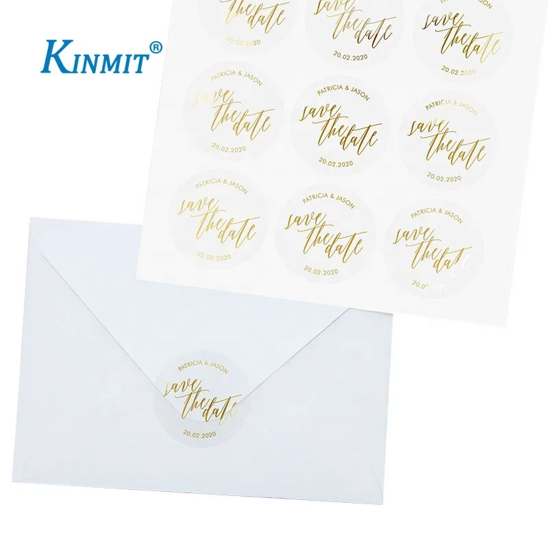 Золотые тисненые наклейки с благодарностью свадебные открытки Подарочные герметичные принимаются Индивидуальные размеры и