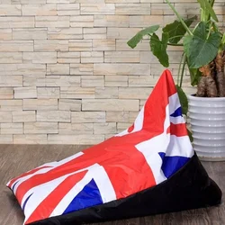 Custom American Style Memory Foam Giant Bean Bag Chair Cover Sofa Cum Bed Triangle Bean Bag NO 5