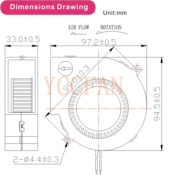 Alibaba.com: 12V DC, 97x97x33mm high pressure centrifugal blower fan ...