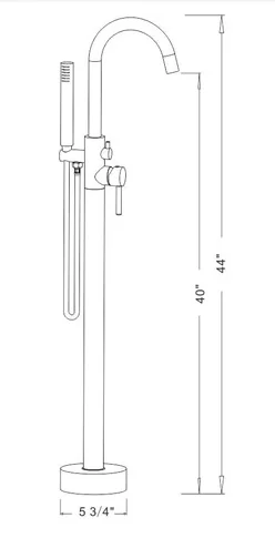 Напольные хромированные смесители для ванны и душа с двойной ручкой