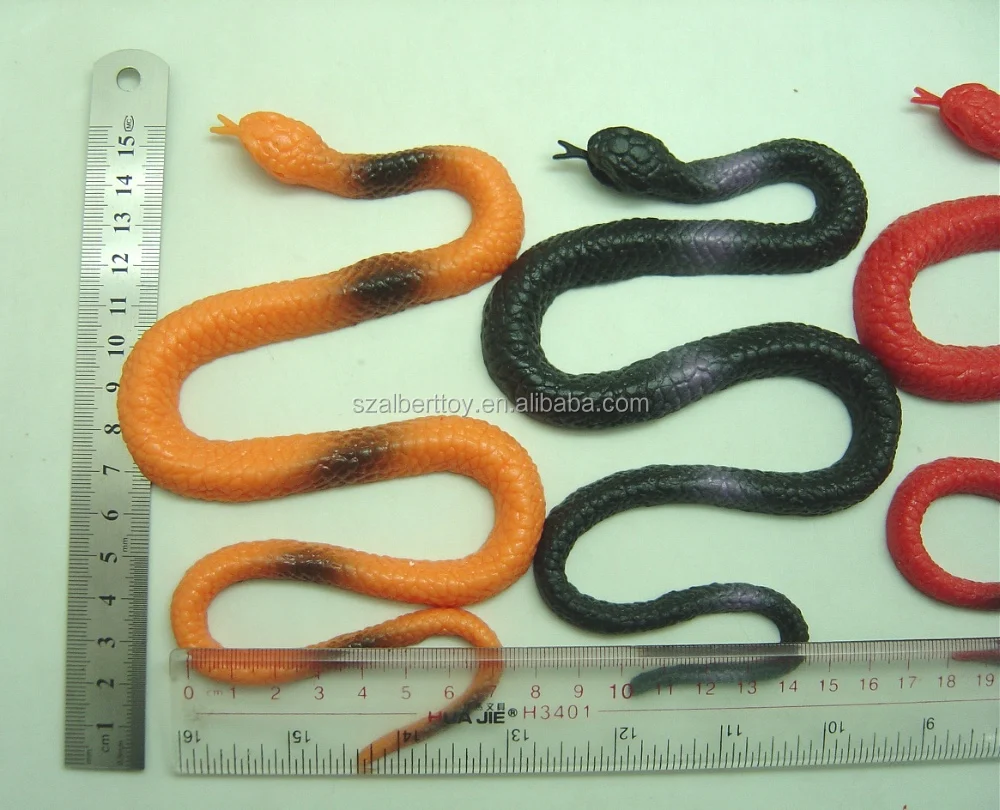 Soft Rubber Fake Snake Realistic Reptile Animal Toy 40cm For Children Kids L99 